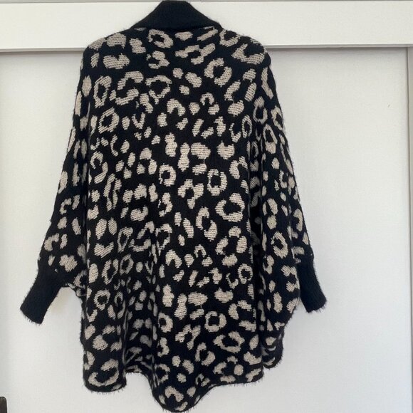 Anthropologie Akemi + Kin Louise Leopard Print Cardigan Sweater - Picture 8 of 10